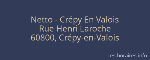 Netto - Crépy En Valois