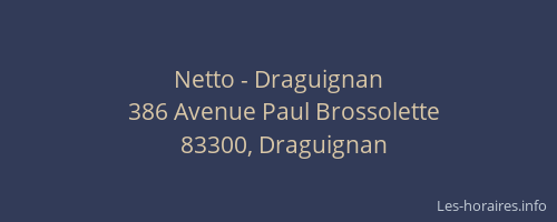 Netto - Draguignan