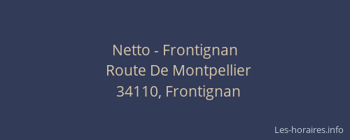 Netto - Frontignan