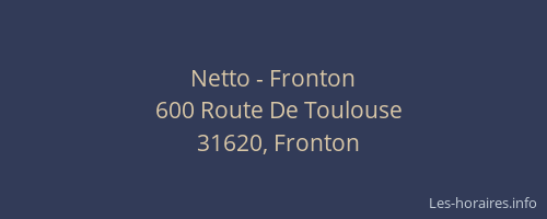 Netto - Fronton