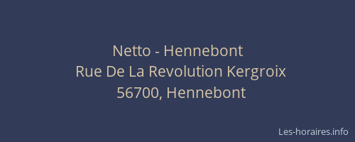 Netto - Hennebont