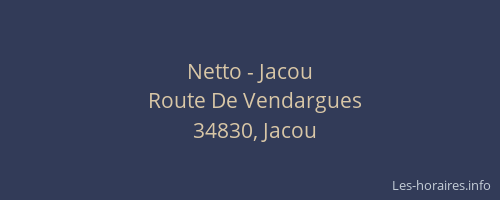 Netto - Jacou