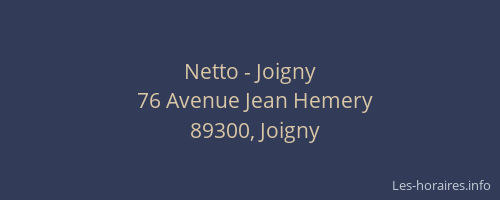 Netto - Joigny