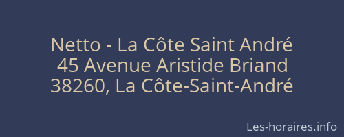 Netto - La Côte Saint André