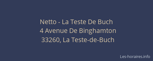 Netto - La Teste De Buch