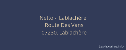 Netto -  Lablachère