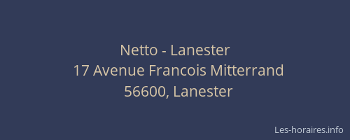 Netto - Lanester