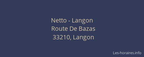 Netto - Langon