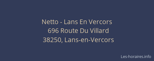 Netto - Lans En Vercors