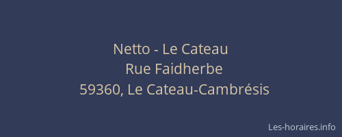 Netto - Le Cateau