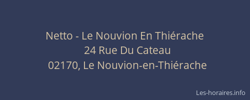 Netto - Le Nouvion En Thiérache