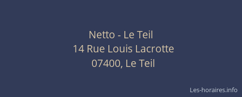 Netto - Le Teil