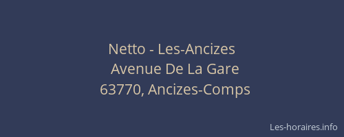 Netto - Les-Ancizes