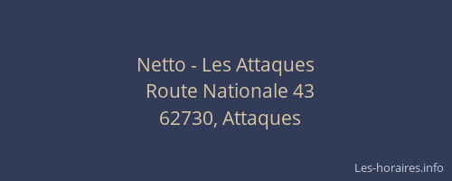 Netto - Les Attaques