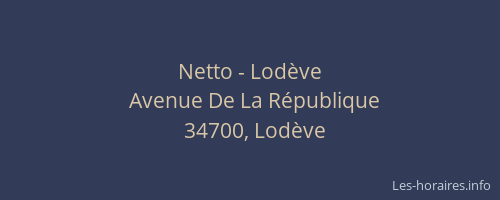 Netto - Lodève