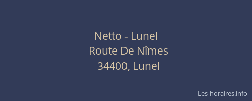 Netto - Lunel
