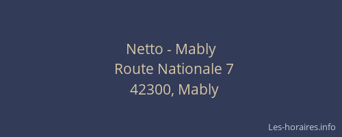 Netto - Mably