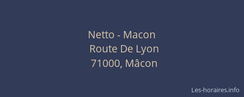 Netto - Macon