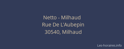 Netto - Milhaud