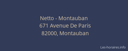 Netto - Montauban