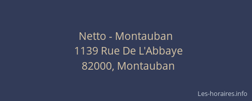 Netto - Montauban