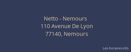 Netto - Nemours
