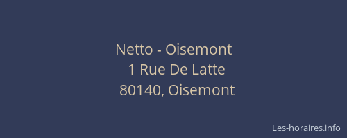 Netto - Oisemont