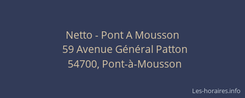 Netto - Pont A Mousson