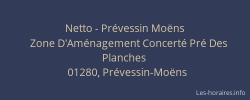 Netto - Prévessin Moëns