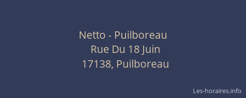 Netto - Puilboreau