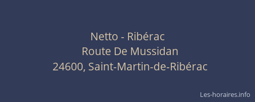 Netto - Ribérac