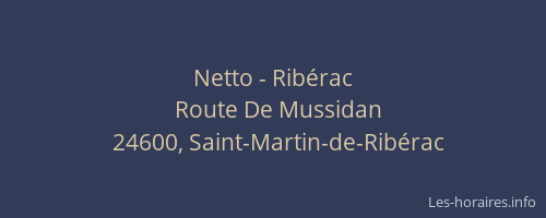 Netto - Rib&eacute;rac
