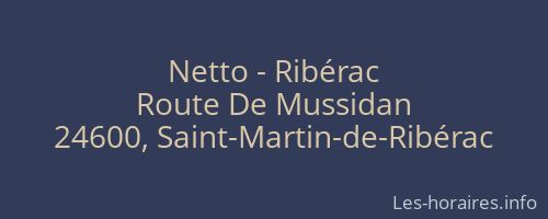 Netto - Ribérac