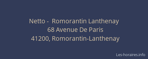 Netto -  Romorantin Lanthenay