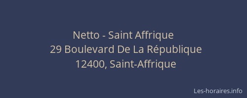 Netto - Saint Affrique