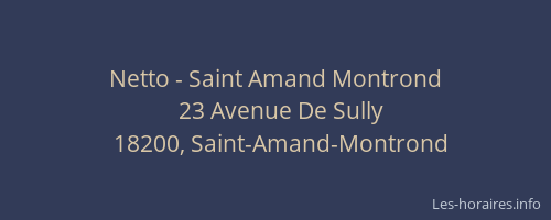 Netto - Saint Amand Montrond