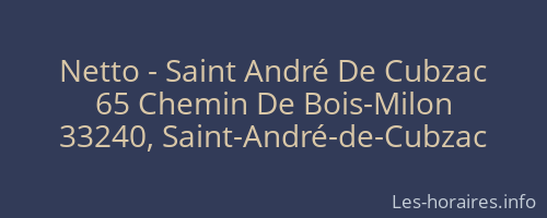 Netto - Saint André De Cubzac