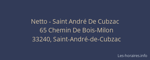 Netto - Saint André De Cubzac