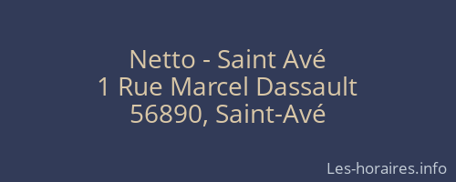 Netto - Saint Avé