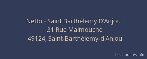 Netto - Saint Barthélemy D'Anjou