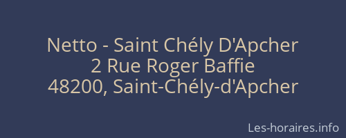 Netto - Saint Chély D'Apcher