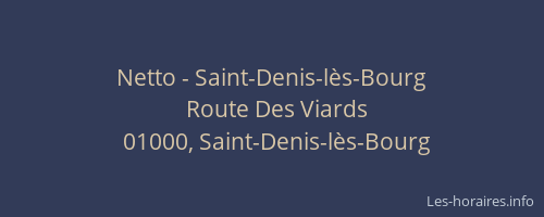 Netto - Saint-Denis-lès-Bourg