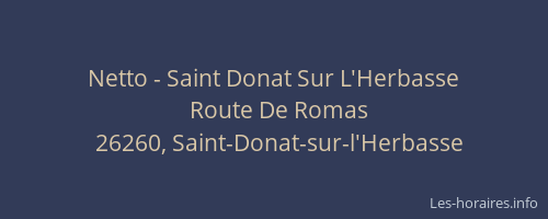 Netto - Saint Donat Sur L'Herbasse