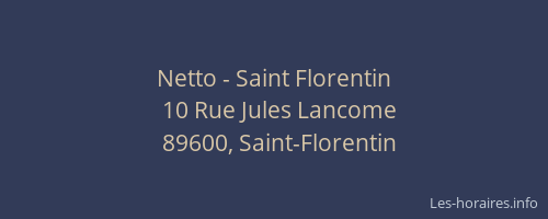 Netto - Saint Florentin