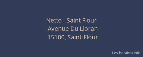 Netto - Saint Flour