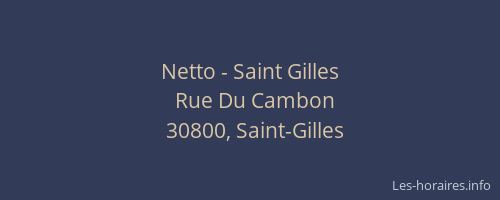 Netto - Saint Gilles