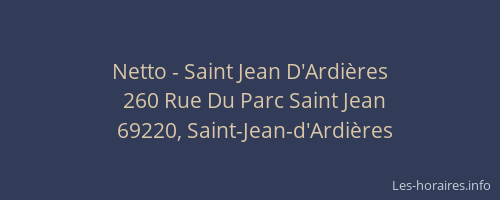 Netto - Saint Jean D'Ardières