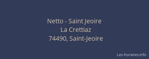 Netto - Saint Jeoire