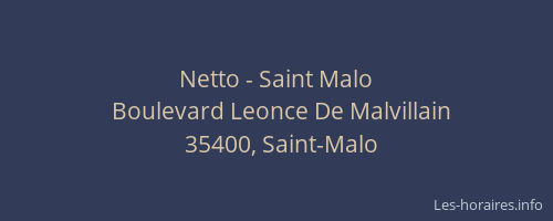 Netto - Saint Malo