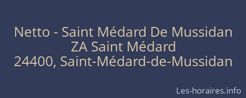 Netto - Saint Médard De Mussidan